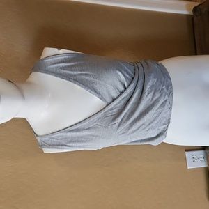 Heather Gray Wrap Crop Top (629)